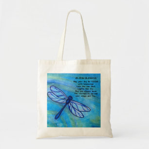 Irish Sessing Brave Blue Dragonfly Inspiration Tragetasche