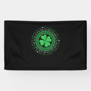 Irish Sessing Celtic Knot 4 Leaf Clover - St. Pat Banner