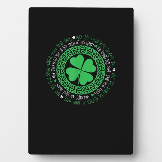 Irish Sessing Celtic Knot 4 Leaf Clover - St. Pat Fotoplatte (Vorderseite)