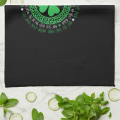 Irish Sessing Celtic Knot 4 Leaf Clover - St. Pat Geschirrtuch (Gefaltet)