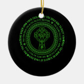 Irish Sessing Celtic Knot 4 Leaf Clover - St. Pat Keramik Ornament (Vorne)