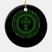 Irish Sessing Celtic Knot 4 Leaf Clover - St. Pat Keramik Ornament (Hinten)