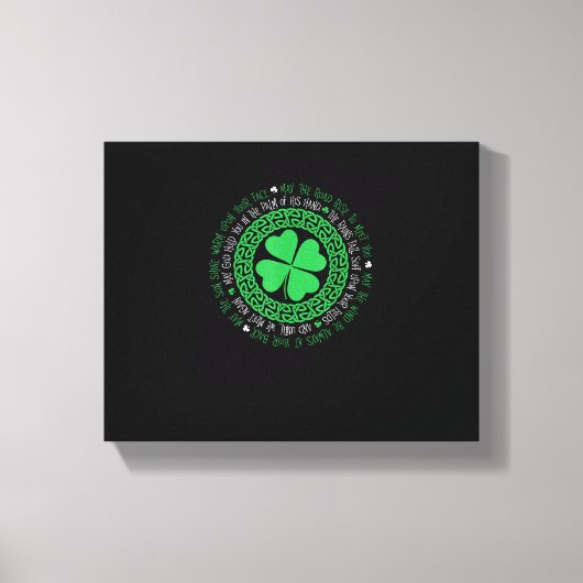 Irish Sessing Celtic Knot 4 Leaf Clover - St. Pat Leinwanddruck (Vorderseite)