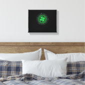 Irish Sessing Celtic Knot 4 Leaf Clover - St. Pat Leinwanddruck (Insitu (Schlafzimmer))