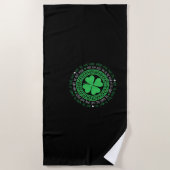 Irish Sessing Celtic Knot 4 Leaf Clover - St. Pat Strandtuch (Vorderseite)