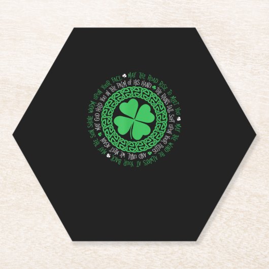 Irish Sessing Celtic Knot 4 Leaf Clover - St. Pat Untersetzer (Vorderseite)