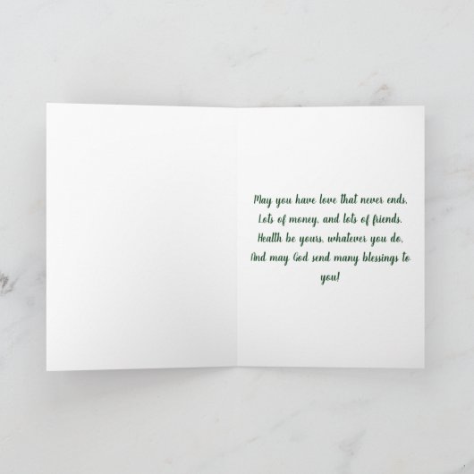 Irish Sessing Claddagh Heart Anpassbare Hochzeit Karte (Innenseite)