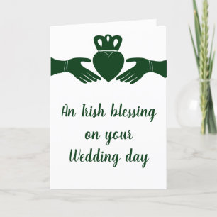 Irish Sessing Claddagh Heart Anpassbare Hochzeit Karte