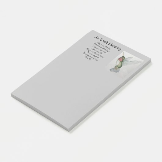 Irish Sessing Courage Inspiration Hummingbird Post-it Klebezettel (angewinkelt)