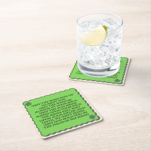 Irish Sessing Drink Coasters Rechteckiger Pappuntersetzer (Vor Ort)