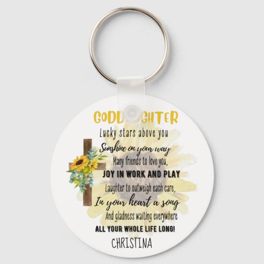 Irish Sessing für GODAUGHTER - Personalisiertes Ge Schlüsselanhänger (Vorderseite)