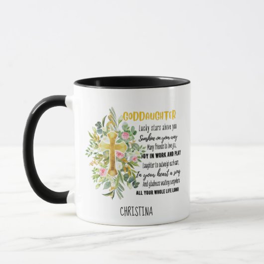 Irish Sessing für GODAUGHTER - Personalisiertes Ge Tasse (Links)