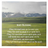 Irish Sessing Green Valley Landschaft Fliese (Vorderseite)