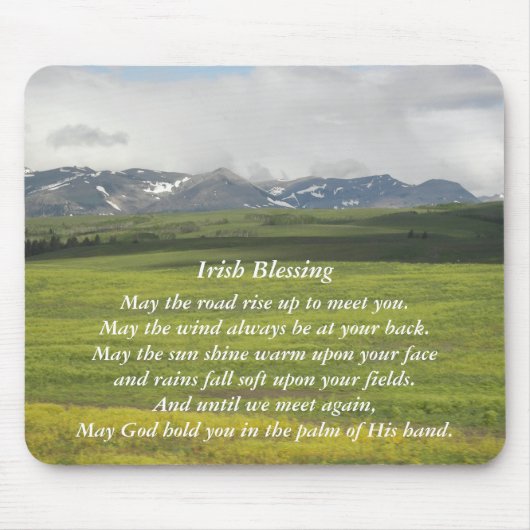 Irish Sessing Green Valley Landschaft Mousepad (Vorne)