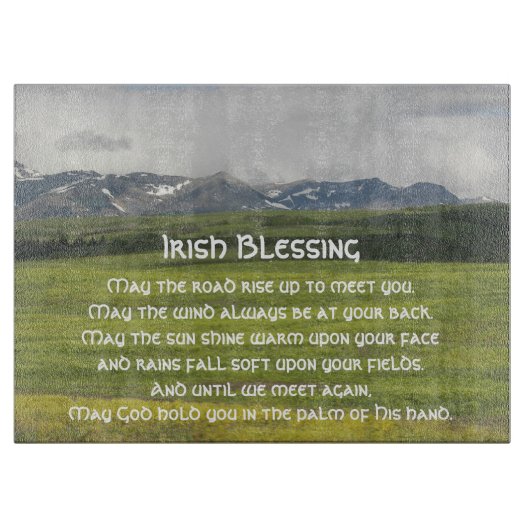 Irish Sessing Green Valley Landschaft Schneidebrett (Vorderseite)