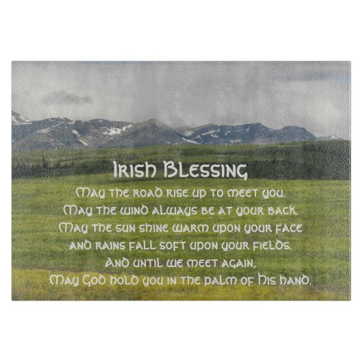 Irish Sessing Green Valley Landschaft Schneidebrett (Vorderseite)