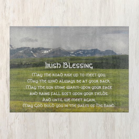 Irish Sessing Green Valley Landschaft Schneidebrett