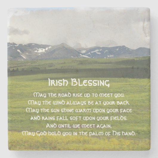 Irish Sessing Green Valley Landschaft Steinuntersetzer (Vorderseite)