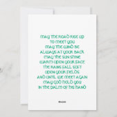 Irish Sessing Grußkarte - Kleeblatt Design Feiertagskarte (Rückseite)