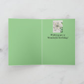 Irish Sessing Happy Birthday Courage White Lily Karte (Innenseite)