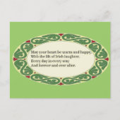 Irish Sessing - Herz wird warm und glücklich Postkarte (Vorderseite)