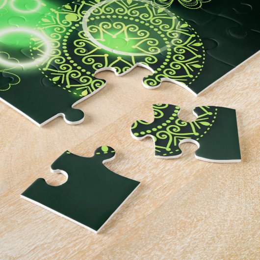 Irish Sessing Liebe in your heart, Kleeblatt Desig Puzzle (Seite)