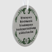 Irish Sessing Love Memory Remembrance Memorial Ornament (Vorderseite)
