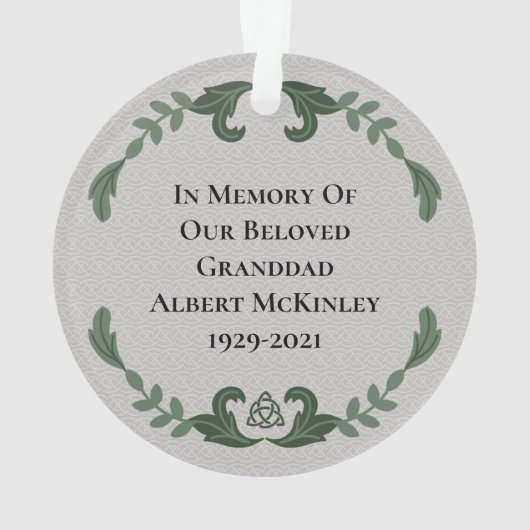 Irish Sessing Love Memory Remembrance Memorial Ornament (Rückseite)