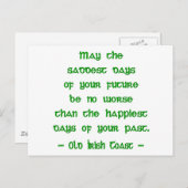 Irish Sessing May die traurigsten Tage der Zukunft Postkarte (Vorne/Hinten)