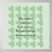 Irish Sessing-May Nachbarn respektieren ... Poster (Vorne)