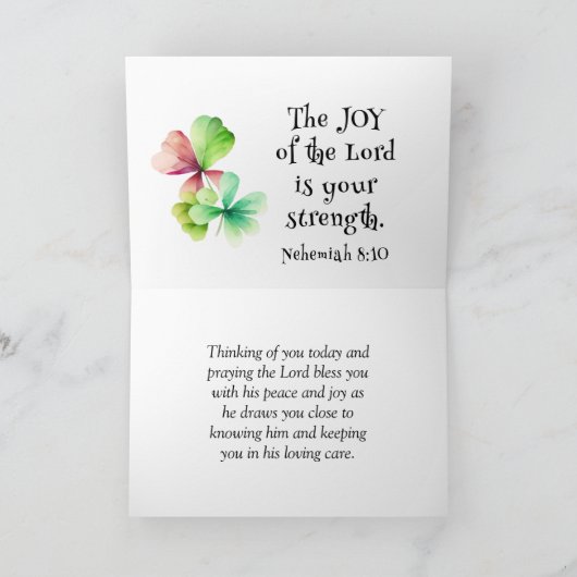 Irish Sessing Prayer St. Patrick's Day Bibel Karte (Innenseite)