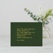 Irish Sessing Sage Green St Patrick's Day Gold Folie Einladungspostkarte (Stehend vorne)