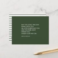 Irish Sessing Sage Green & White Stripe Modern