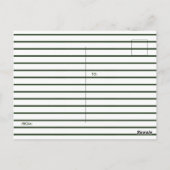 Irish Sessing Sage Green & White Stripe Modern Postkarte (Rückseite)