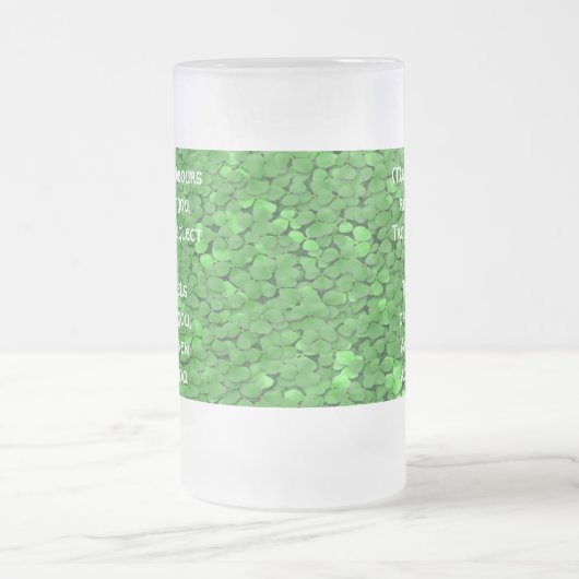 Irish Sessing Tasse-May-Nachbarn respektieren Mattglas Bierglas (Mittel)