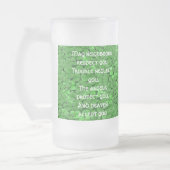 Irish Sessing Tasse-May-Nachbarn respektieren Mattglas Bierglas (Links)