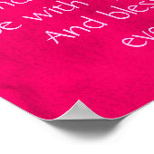 Irish Sessing Zitat zu einem rosa Hintergrund Poster (Ecke)