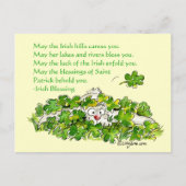 Irish Sessings Cartoon Rabbit Kleeblatts Postcard Postkarte (Vorderseite)