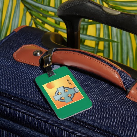 Irish Sessings Cross Personalisiert Gepäckanhänger (Vorderseite Insitu 1)