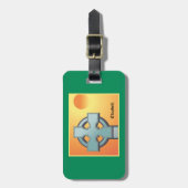 Irish Sessings Cross Personalisiert Gepäckanhänger (Vorderseite vertikal)