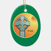 Irish Sessings Cross Personalisiert Keramik Ornament (Hinten)
