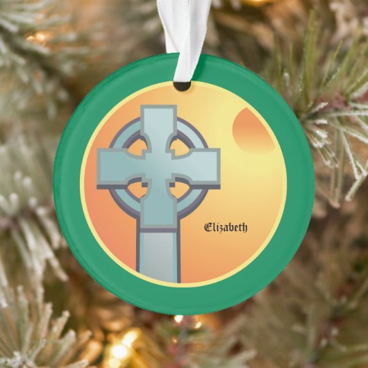 Irish Sessings Cross Personalisiert Ornament (Baum)