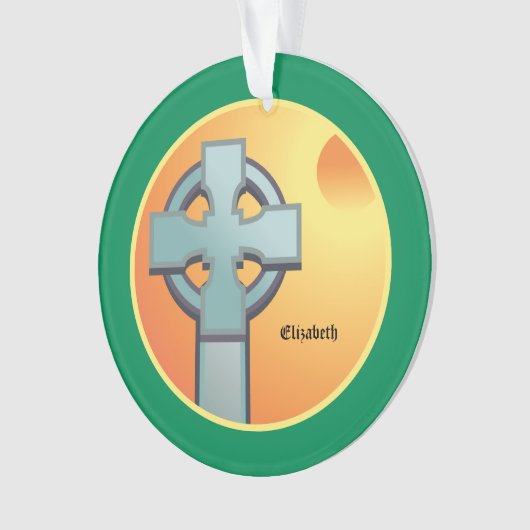 Irish Sessings Cross Personalisiert Ornament (Vorderseite)