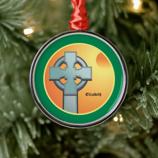 Irish Sessings Cross Personalisiert Ornament Aus Metall (Baum)