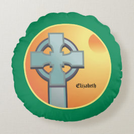 Irish Sessings Cross Personalisiert Rundes Kissen