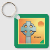 Irish Sessings Cross Personalisiert Schlüsselanhänger (Vorderseite)