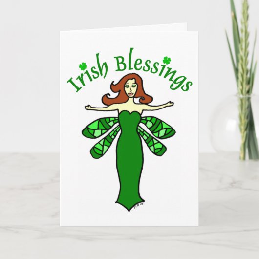 Irish Sessings Fairy St. Patrick's Day Card Karte (Vorderseite)