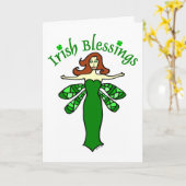 Irish Sessings Fairy St. Patrick's Day Card Karte (Gelbe Blume)