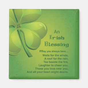 Irish Sessings Green Kleeblatt, Celtic Magnet