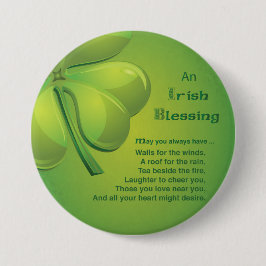 Irish Sessings Green Kleeblatt, keltisch Button